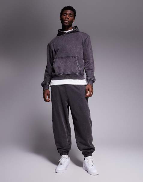 ASOS DESIGN - Joggers oversize color blu navy profondo slavato - view 1