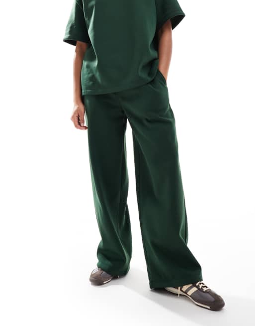 ASOS DESIGN - Joggers oversize con fondo ampio verdi in coordinato