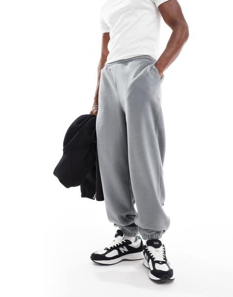 ASOS DESIGN - Joggers oversize grigi in pile - view 1