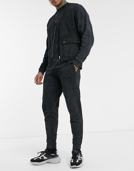 ASOS DESIGN - Coordinato lavaggio acido nero, 3 di 4