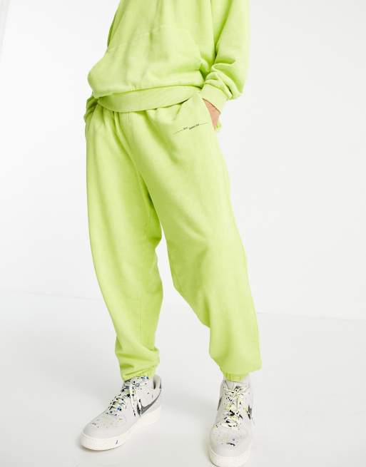 ASOS DESIGN - Coordinato oversize lavaggio verde acido vintage con stampa, 3 di 3
