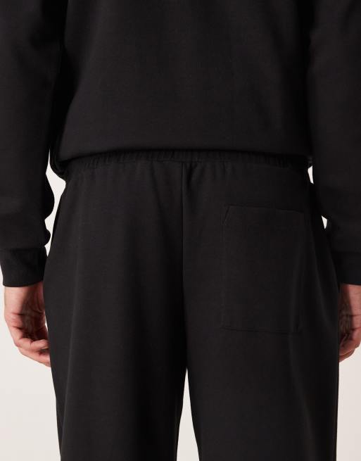 ASOS DESIGN - Joggers oversize morbidi al tatto neri in coordinato, 5 di 5