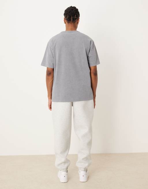 ASOS DESIGN - Joggers oversize pesanti in tessuto stile scuba ghiaccio mélange, 3 di 5