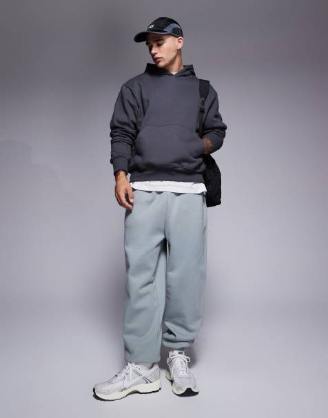ASOS DESIGN - Joggers oversize premium pesanti grigio chiaro slavato 400 gsm - view 1