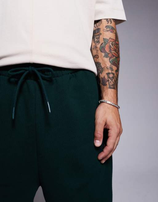 ASOS DESIGN - Joggers oversize premium pesanti verde bosco 400 gsm, 5 di 5
