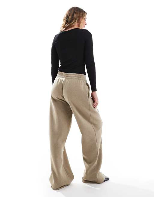ASOS DESIGN - Joggers oversize sartoriali kaki mélange con cuciture a vista, 4 di 5