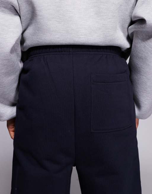 ASOS DESIGN - Joggers premium a fondo ampio pesanti 400 g/m² blu navy , 5 di 5