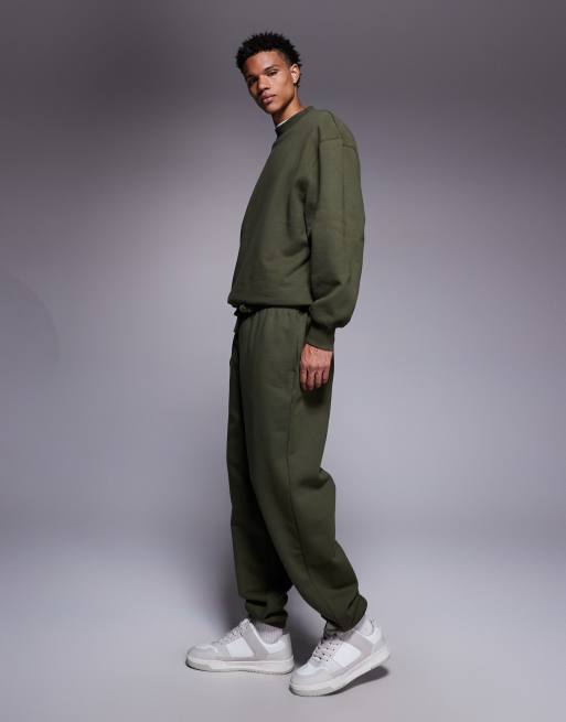 ASOS DESIGN - Joggers premium oversize pesanti 400 gsm kaki , 3 di 6