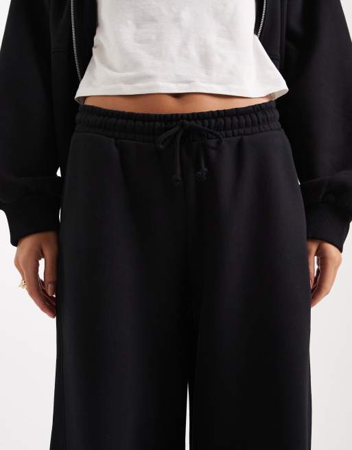 ASOS DESIGN - Joggers premium pesanti da 500 gsm con cuciture e fondo ampio neri, 3 di 5