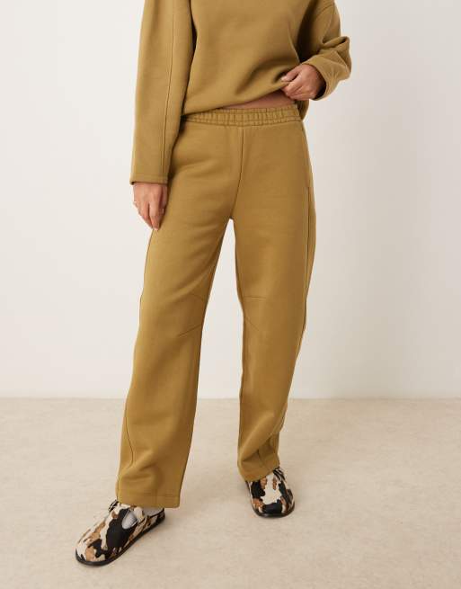 ASOS DESIGN - Joggers premium pesanti da 500 gsm con cuciture e gamba bombata color biscotto, 2 di 5