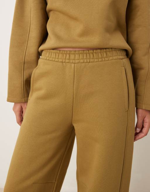 ASOS DESIGN - Joggers premium pesanti da 500 gsm con cuciture e gamba bombata color biscotto, 3 di 5