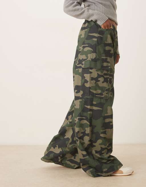 ASOS DESIGN sweatpants style cargo pants in camouflage print