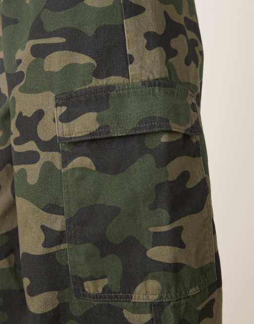 ASOS DESIGN sweatpants style cargo pants in camouflage print
