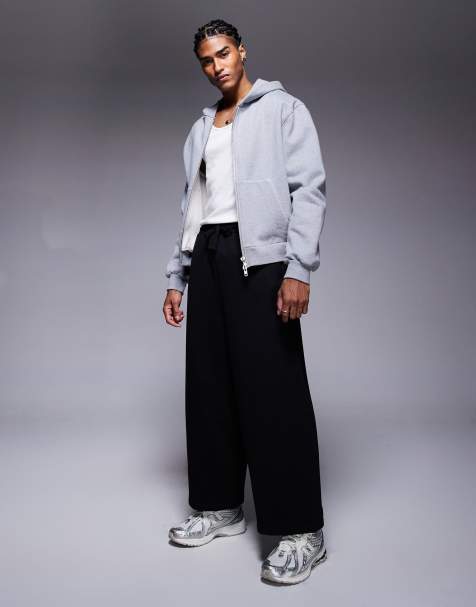 ASOS DESIGN - Joggers taglio corto pesanti a palloncino neri - view 1