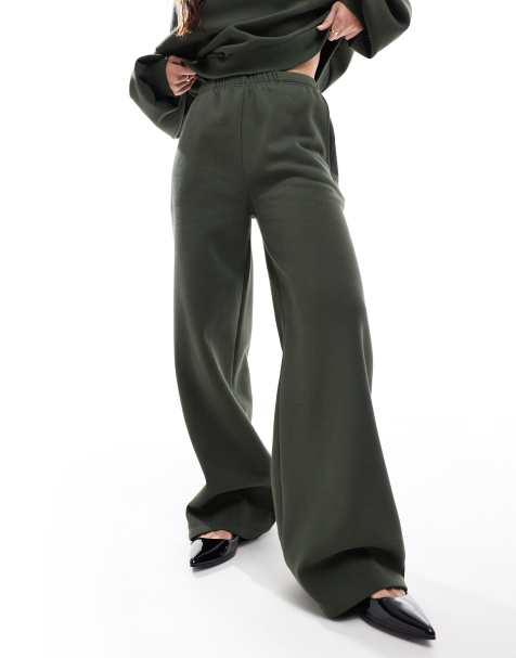 ASOS DESIGN - Joggers verdi a fondo ampio in coordinato - view 1