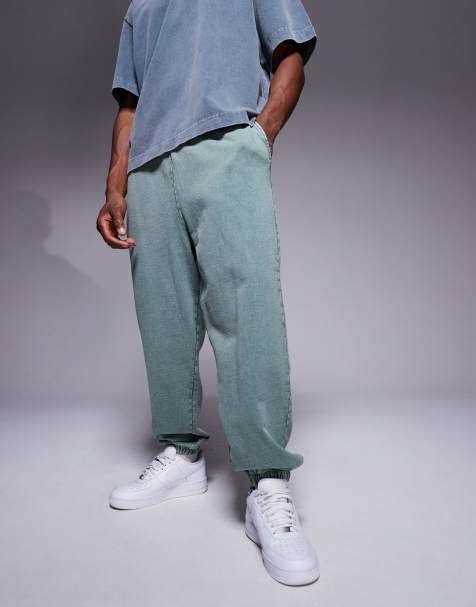 ASOS DESIGN – Joggersy oversize w spranym kolorze zielonym, część zestawu - view 1