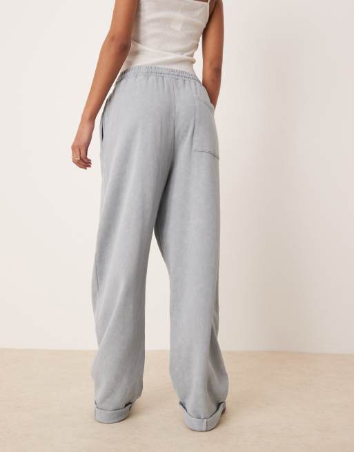 ASOS DESIGN – Joggersy oversize w spranym niebieskim kolorze z podwijanymi nogawkami, 2 z 5