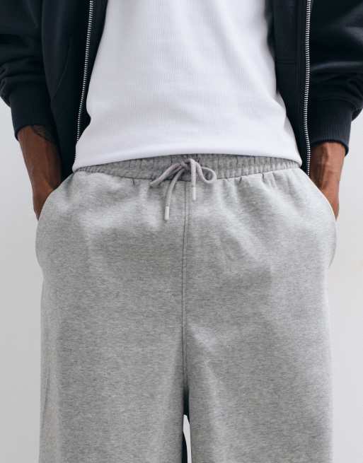 ASOS DESIGN – Joggersy oversize z balonowymi nogawkami w szarym melanżowym kolorze , 4 z 5