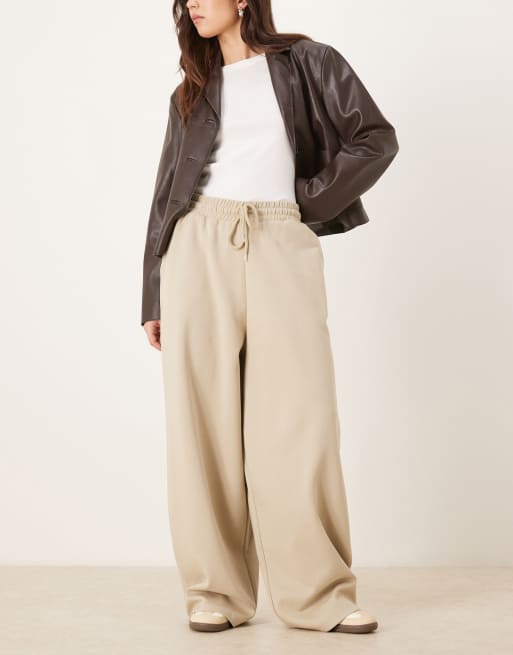 ASOS DESIGN – Joggersy z prostymi nogawkami i ozdobnymi szwami w szarym melanżowym kolorze, część zestawu