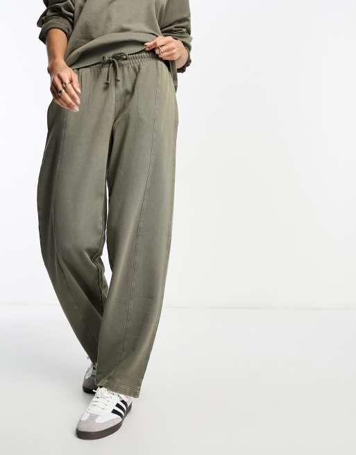 ASOS DESIGN – Joggersy z prostymi nogawkami w spranym odcieniu khaki, 4 z 4