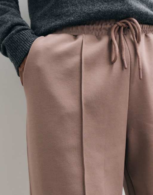 ASOS DESIGN joggery z szerokimi nogawkami i zakładkami w kolorze różowym, 4 z 5