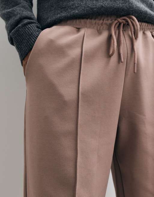 ASOS DESIGN joggery z szerokimi nogawkami i zakładkami w kolorze różowym, 5 z 5