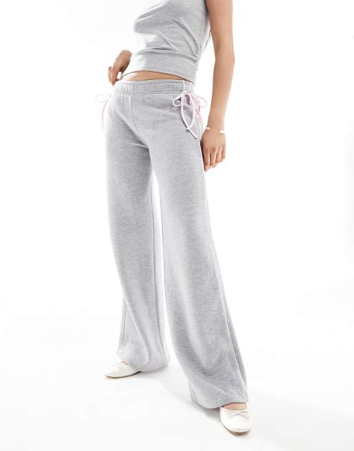 ASOS DESIGN - Joggingbroek met contrasterende strikken in grijs, deel van co-ord set, 3 van 5