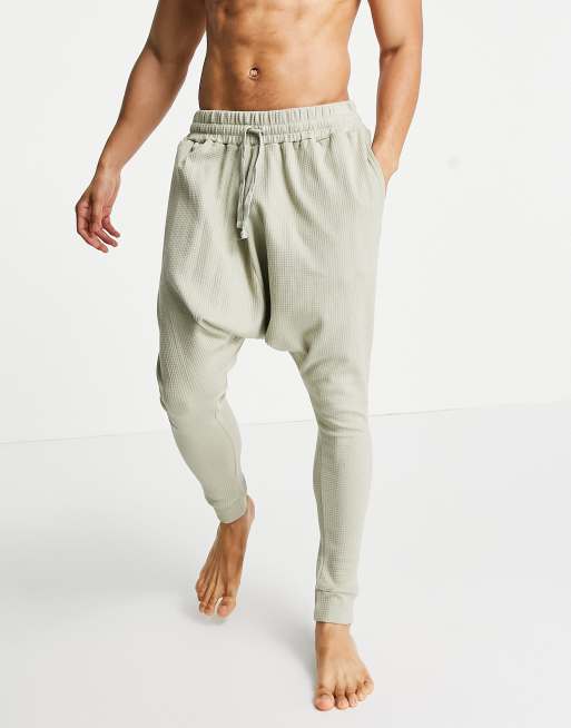 ASOS DESIGN - Joggingbroek met laag kruis en wafelstructuur