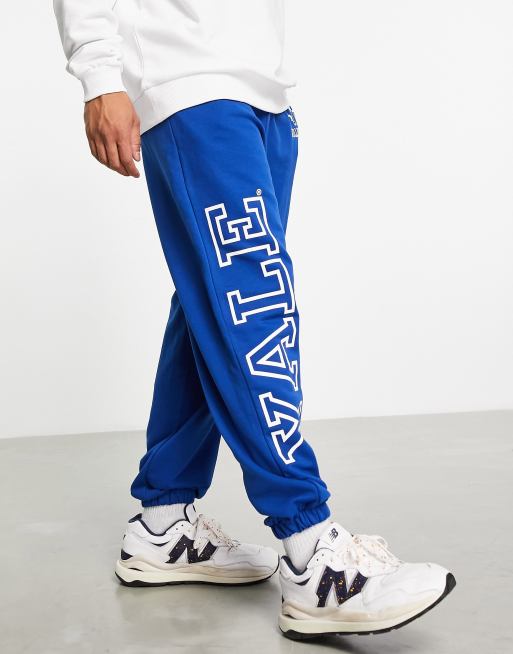 ASOS DESIGN - Joggingbroek met print van Yale University in blauw, deel van co-ord set