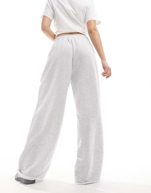 ASOS DESIGN - Joggingbroek met rechte pijpen en kniescheur in gemêleerd ijsgrijs, 4 van 5