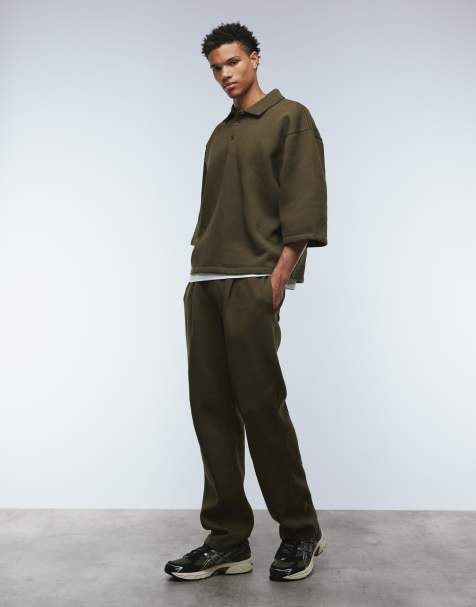 ASOS DESIGN - Joggingbroek met rechte pijpen in kaki - view 1