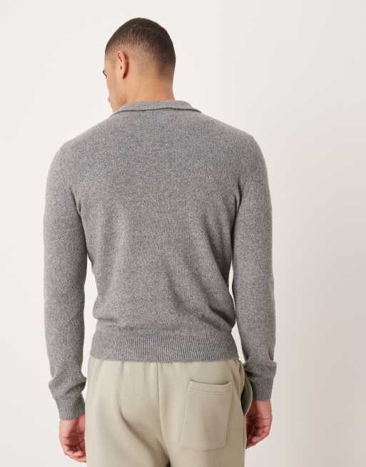 ASOS DESIGN - Joggingbroek met wijde pijpen in grijs-beige, deel van co-ord set, 3 van 5