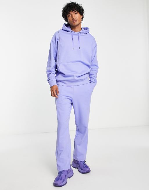 ASOS DESIGN - Joggingbroek met wijde pijpen in paars, deel van co-ord set