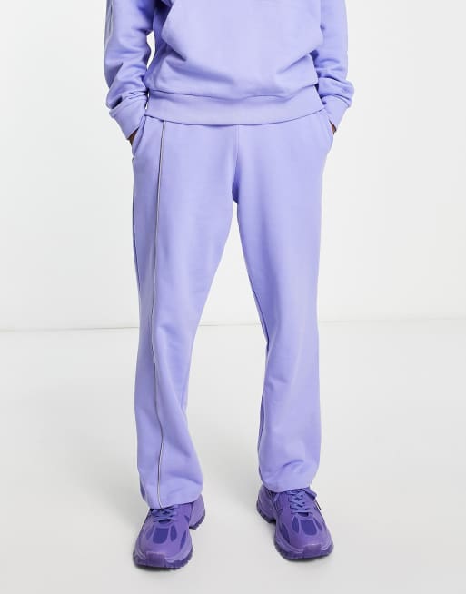 ASOS DESIGN - Joggingbroek met wijde pijpen in paars, deel van co-ord set, 3 van 4