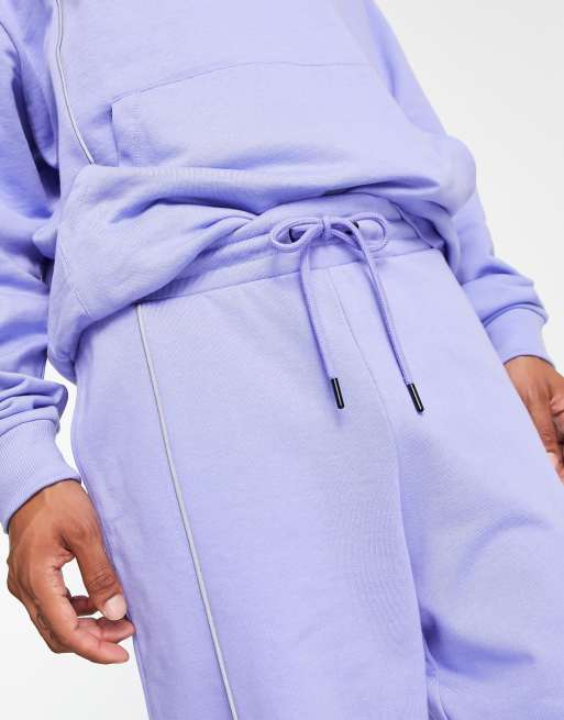 ASOS DESIGN - Joggingbroek met wijde pijpen in paars, deel van co-ord set, 4 van 4