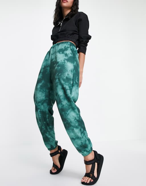 ASOS DESIGN - Joggingbukser i grøn batik