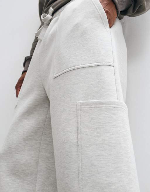 ASOS DESIGN joggingbukser med brede ben, patchlommer og droop scuba-lignende stof, 5 af 5