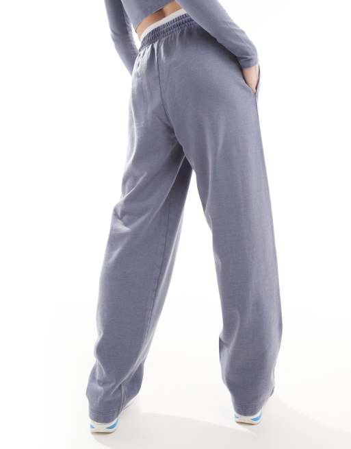 ASOS DESIGN - Joggingbukser med lige ben i vasket indigoblå, 4 af 5