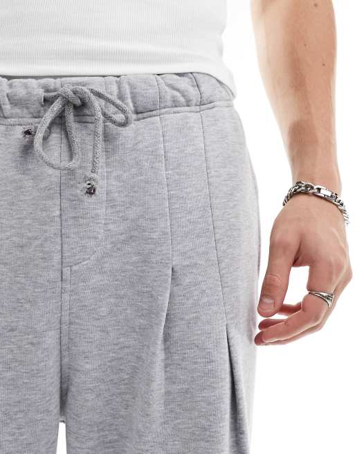 ASOS DESIGN – Jogginghose in Grau meliert mit weitem Bein, 5 von 5