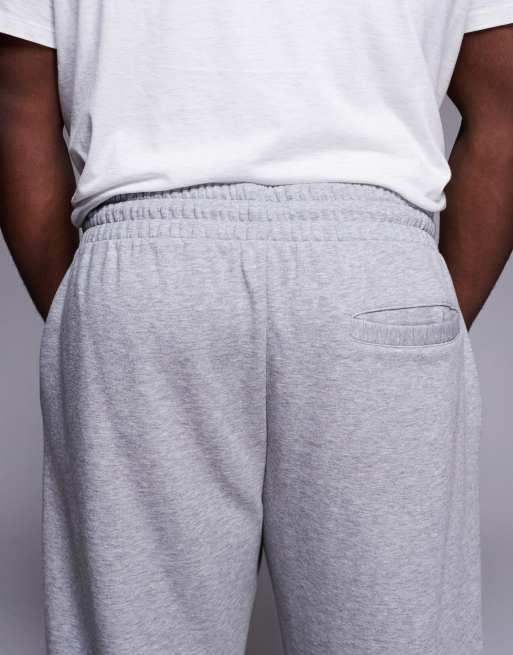 ASOS DESIGN – Jogginghose in meliertem Grau mit geradem Bein und Biesen, 5 von 5
