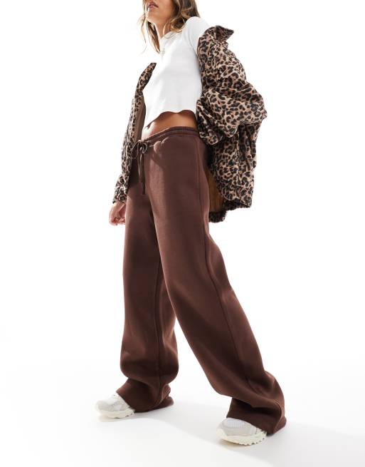 ASOS DESIGN – Jogginghose in Schokobraun mit angerauter Innenseite
