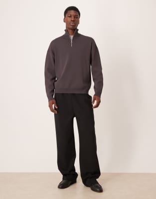 Jogginghose in Schwarz mit weitem Bein Schwarz M