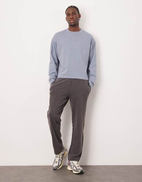 ASOS DESIGN – Jogginghose in verwaschenem Grau mit geradem Schnitt - view 1