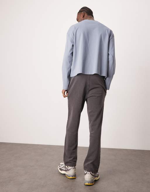 ASOS DESIGN – Jogginghose in verwaschenem Grau mit geradem Schnitt, 4 von 5