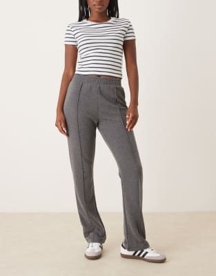 ASOS DESIGN - Jogginghose zum Reinschlüpfen mit engem Schnitt in Anthrazit-Grau