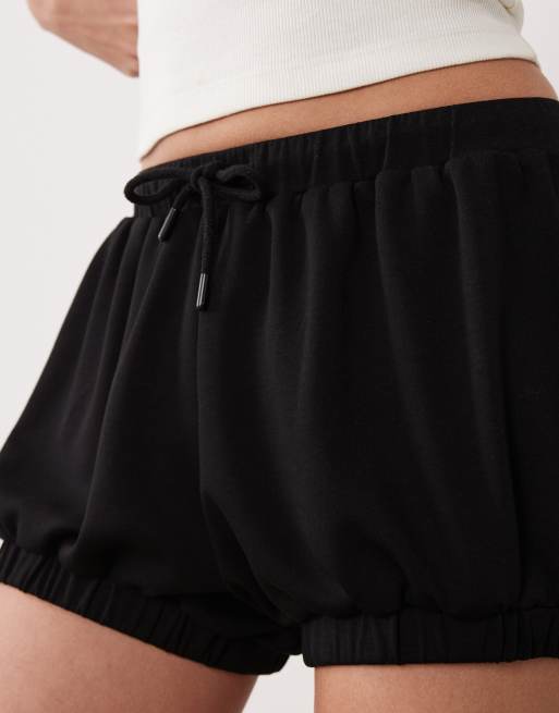 ASOS DESIGN - Joggingshort met pofmodel in zwart, deel van co-ord set, 3 van 5