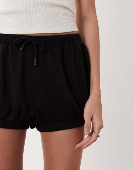 ASOS DESIGN - Joggingshort met pofmodel in zwart, deel van co-ord set, 4 van 5