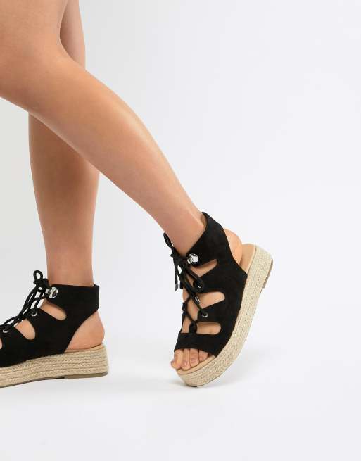 ASOS DESIGN -  Johnny - Espadrilles spesse stringate