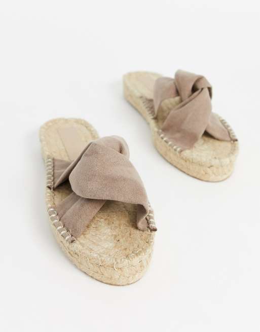 ASOS DESIGN - Jolly - Espadrilles stile sabot con nodo beige, 2 di 4