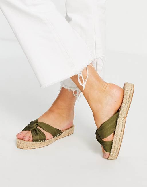 knotted mules flat